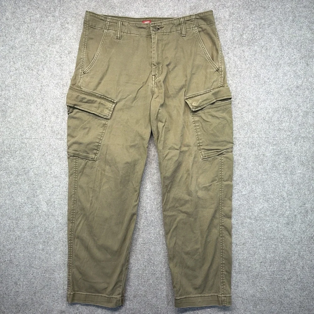 Levi's XX Cargo Taper 32x30 (Fits 34x28) Olive Green Cargo Pants Baggy